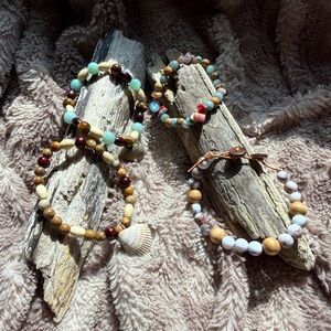 Handcrafted Beaded Bracelet Set - Multicolor